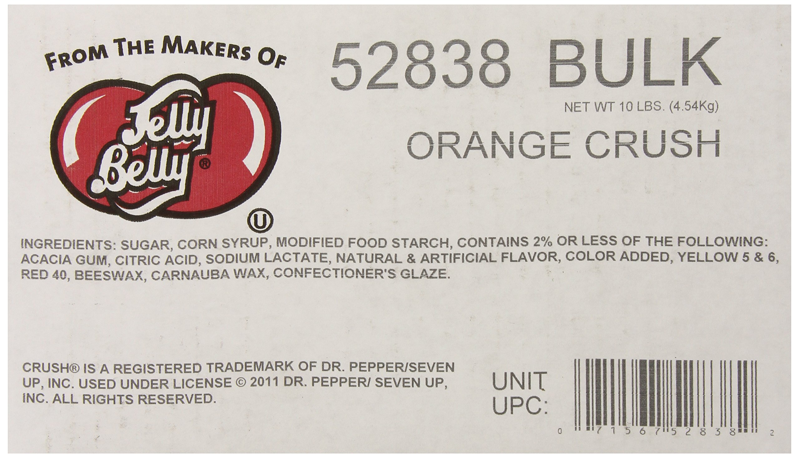 Jelly Belly Soda Pop Shoppe Orange Crush Jelly Beans - 10-Pound Bulk Box | Candy for Parties, Gifts & Movie Nights