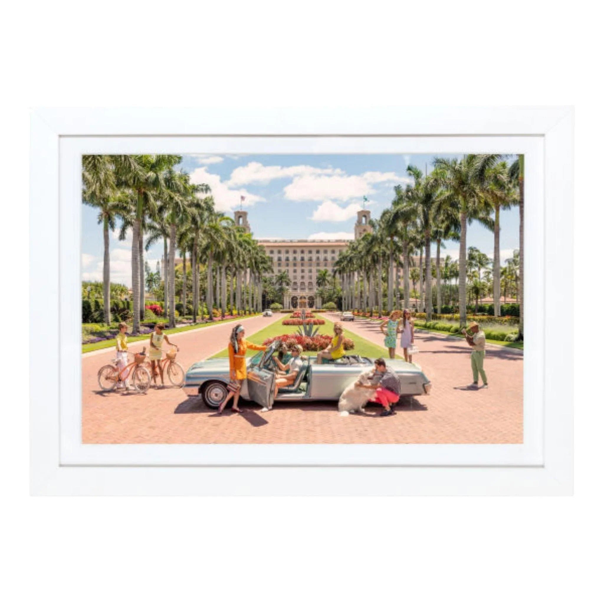 Gray Malin The Breakers Palm Beach Mini Framed Print - Coastal Wall Art for Beach House Decor, Office & Living Room
