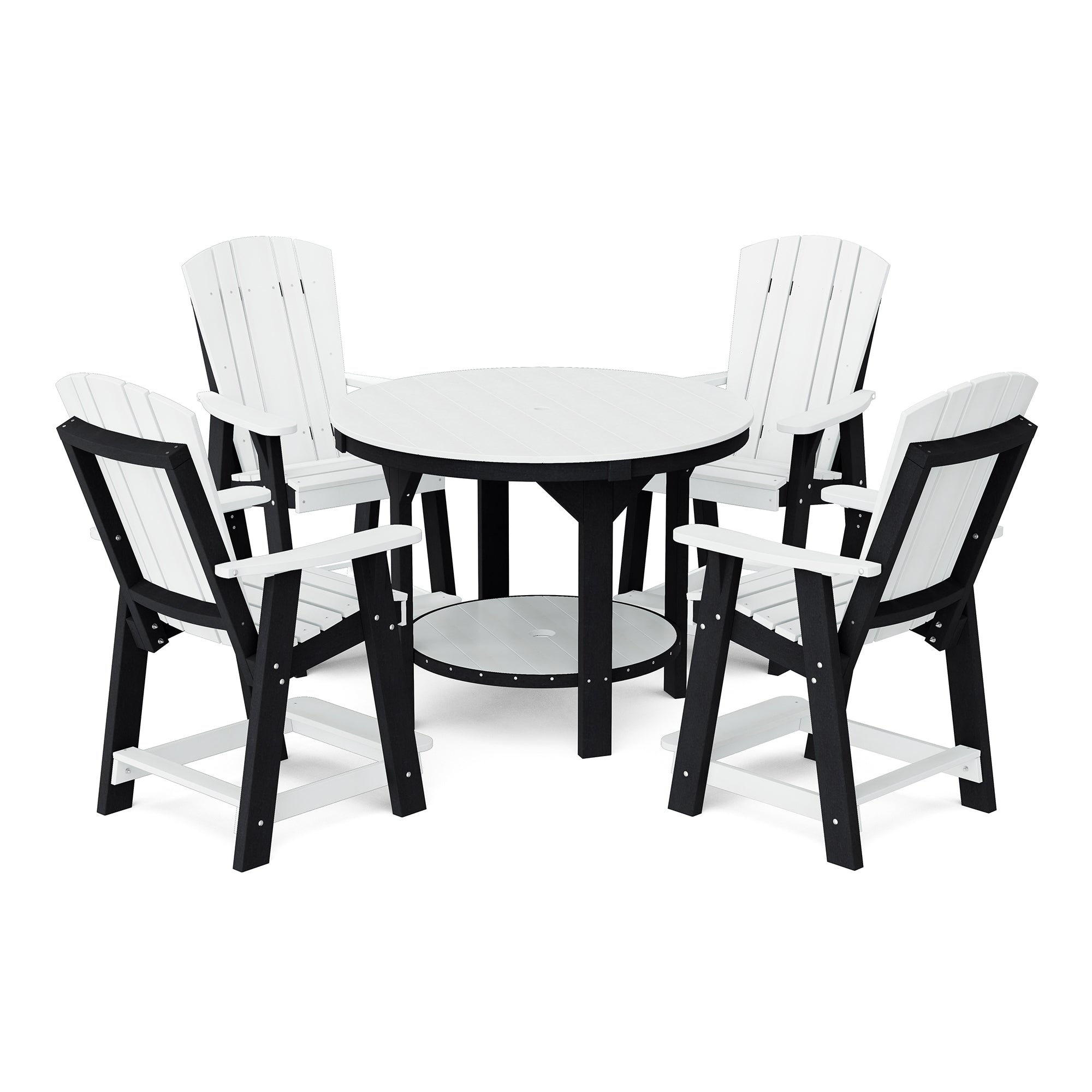 Heritage 5-Piece 48-Inch Pub Counter Height Dining Set - Perfect for Kitchen Islands, Breakfast Bars & Small Space Entertaining