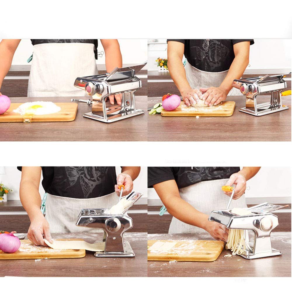 Premium Stainless Steel Manual Pasta Maker - Hand Crank Noodle Machine for Homemade Pasta, Spaghetti & Vegetable Noodles | Perfect for Italian Cuisine, Healthy Eating & Family Cooking
