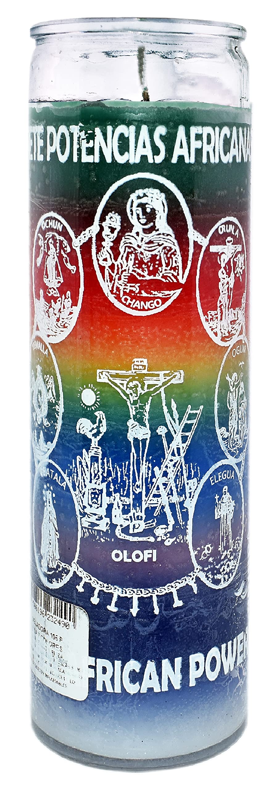 12 PCS 7 African Powers Candles - 7 Potencias Africanas - 120 Hours Burn Time for Spiritual Cleansing, Protection & Blessings - Perfect for Home Altars, Meditation & Rituals