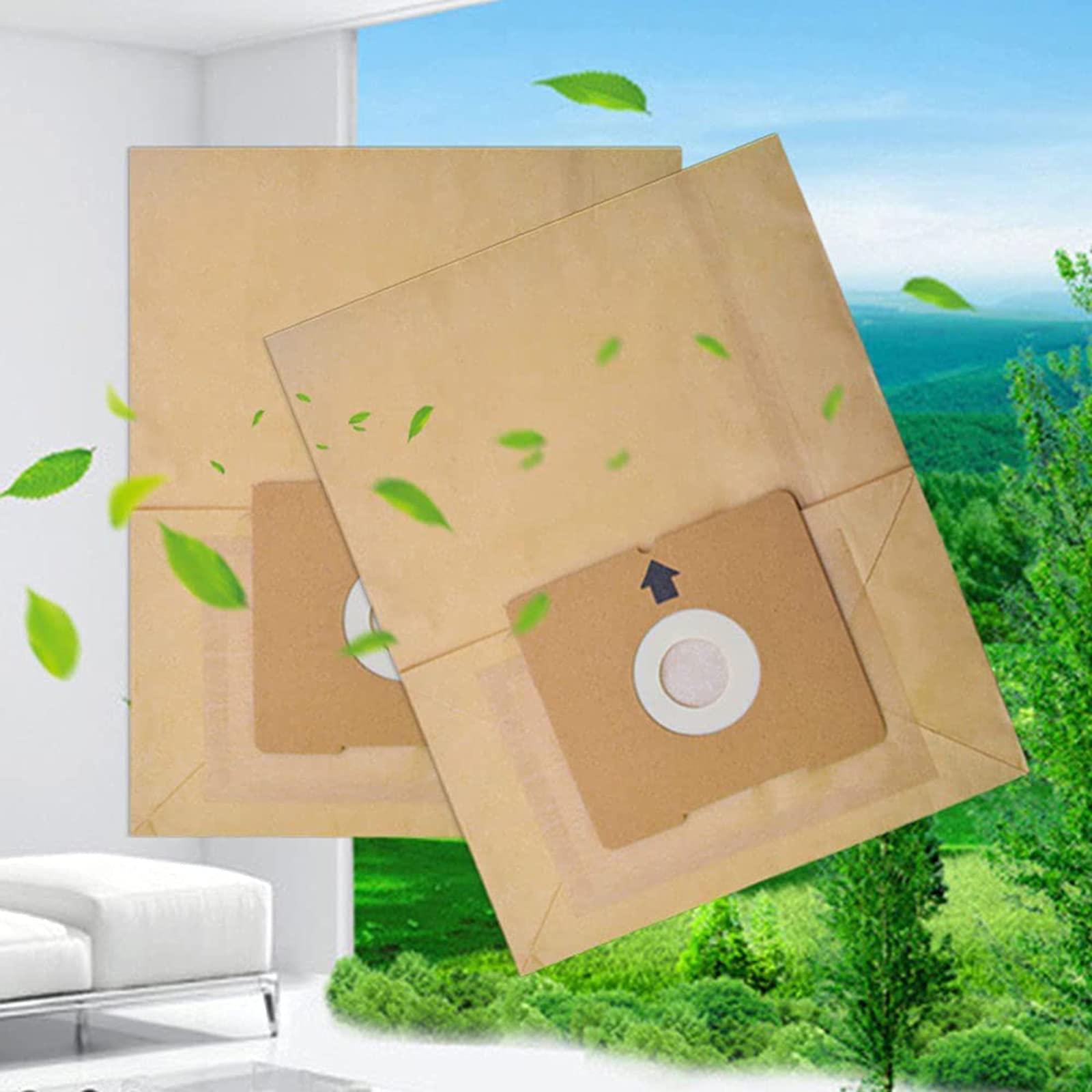6 Pack Replacement Vacuum Dust Bags Compatible with Bissell Zing 4122, 2154A, 2154W & More - Genuine Part #2138425 - Perfect for Home Cleaning, Pet Hair Removal & Canister Vacuum Maintenance