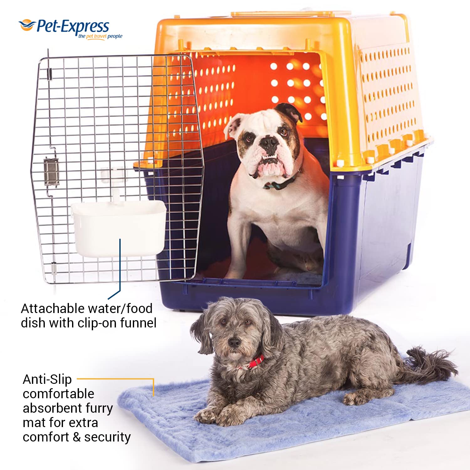 Durable Heavy Duty Pet Crate - Airline Approved Dog & Cat Kennel Carrier for Large Dogs, 7 Size Options - Perfect for Travel, Indoor & Outdoor Use, Vet Visits & Home Training