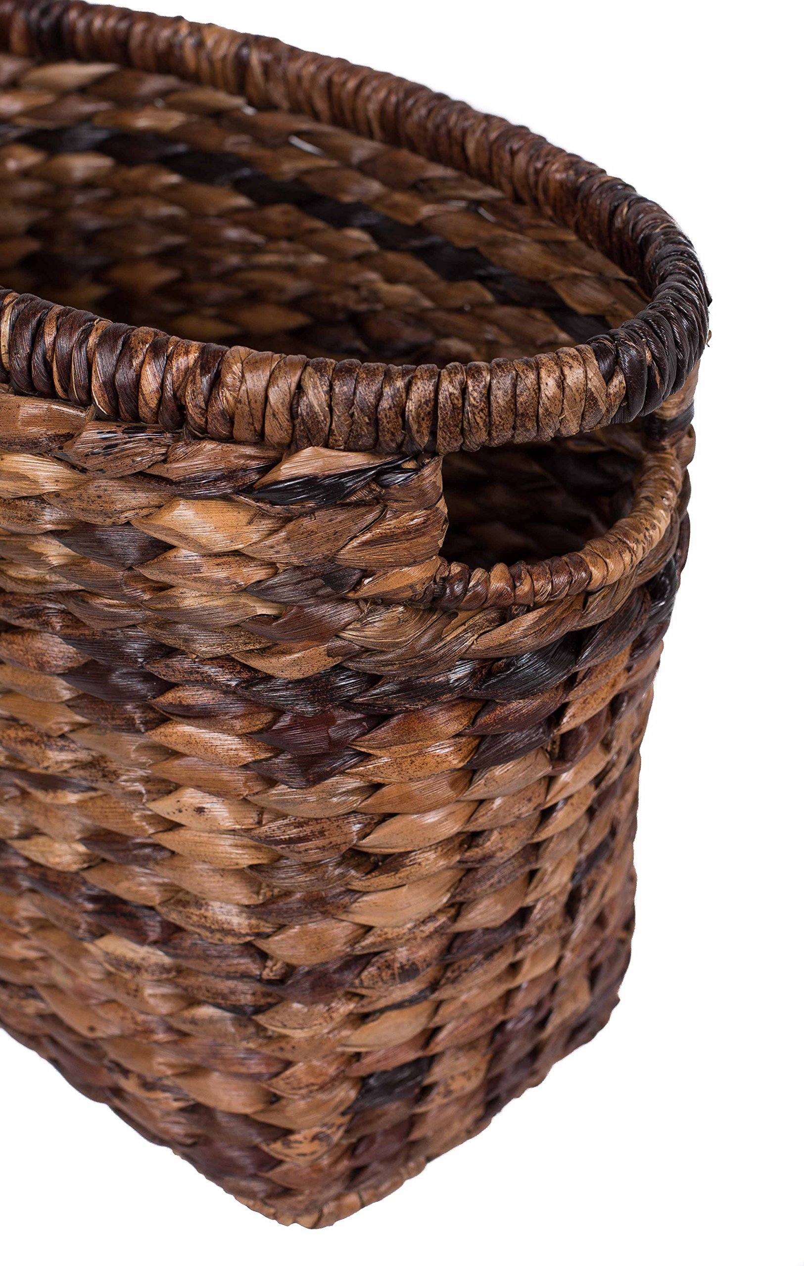BirdRock Home Seagrass Magazine Basket - Natural Woven Storage Organizer for Living Room, Bedroom & Office Decor