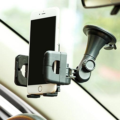 Universal Car Phone Mount for Motorola Moto Z4 - Adjustable Windshield & Dashboard Holder with 360° Swivel, Secure Suction Cup Stand | Perfect for GPS Navigation, Hands-Free Calling & Road Trips