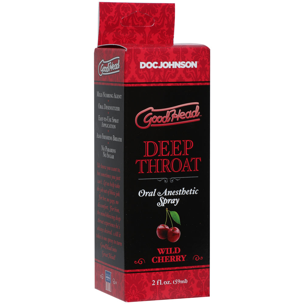 GoodHead Deep Throat Flavored Oral Anesthetic Spray - Long Lasting Numbing Spray for Oral Sex & Intimate Play, Perfect for Couples & Adult Use