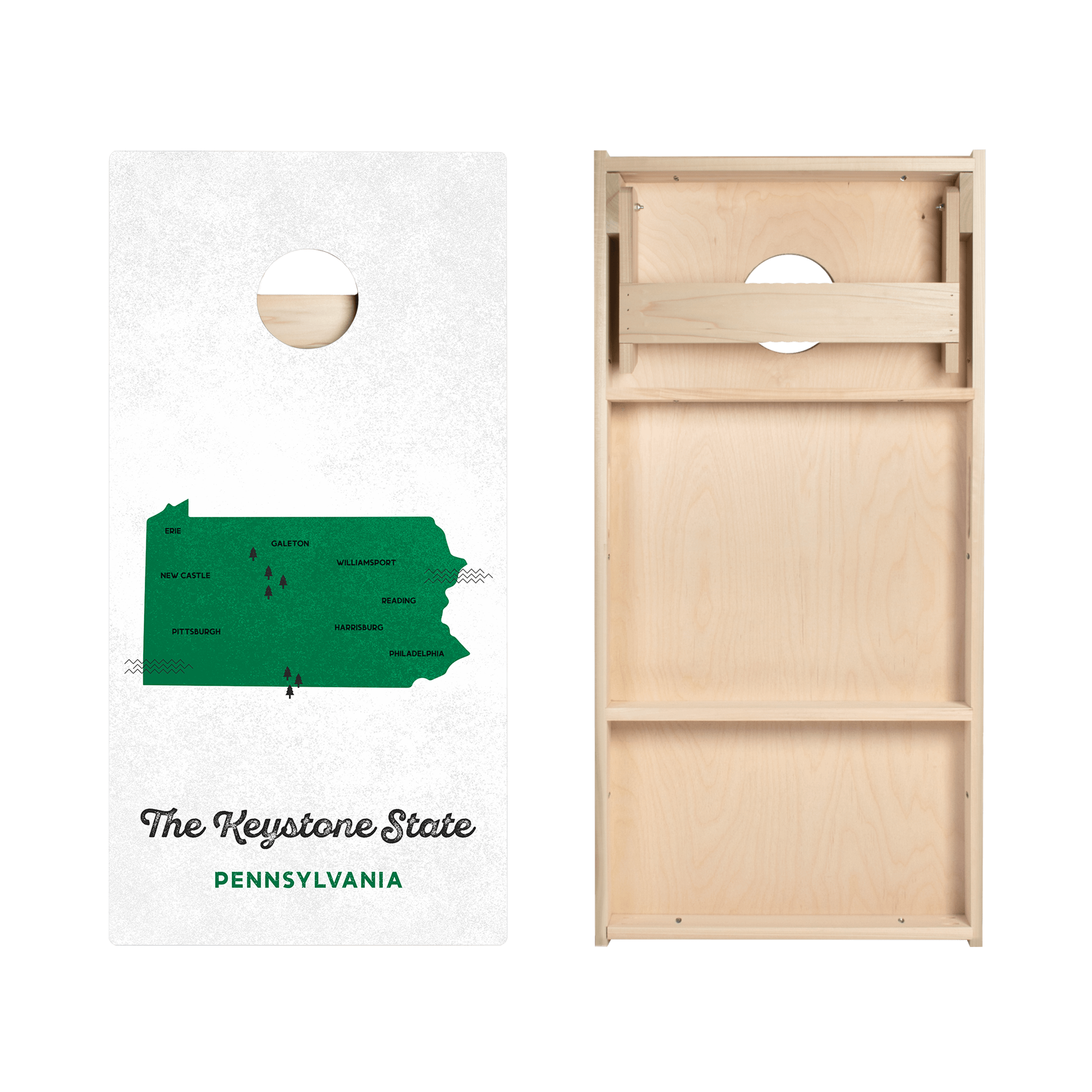 Premium Keystone State Star Cornhole Boards Set - Regulation Size for Outdoor Games, Tailgating, and Backyard Fun - Perfect for Parties, BBQs, and Family Gatherings