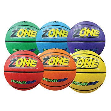 The Zone PowRGRIP Basketballs - 6 Pack for Indoor/Outdoor Play