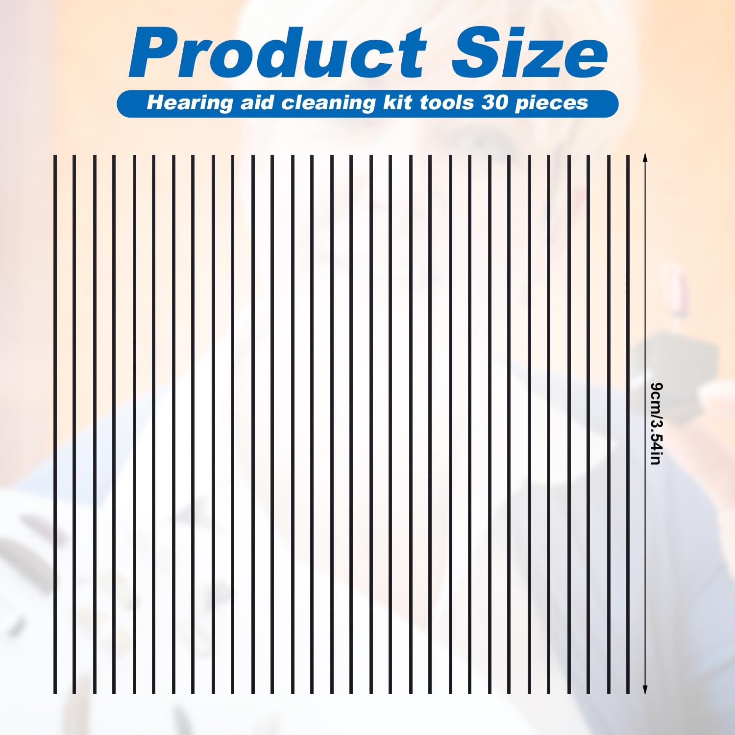 30pcs Hearing Aid Pipe Cleaners - Professional Hearing Amplifier Cleaning Needle Kit with Earbud Tube Cleaning Wires | Essential Hearing Aid Accessories for Daily Maintenance & Hygiene | Perfect for Travel, Home & Office Use