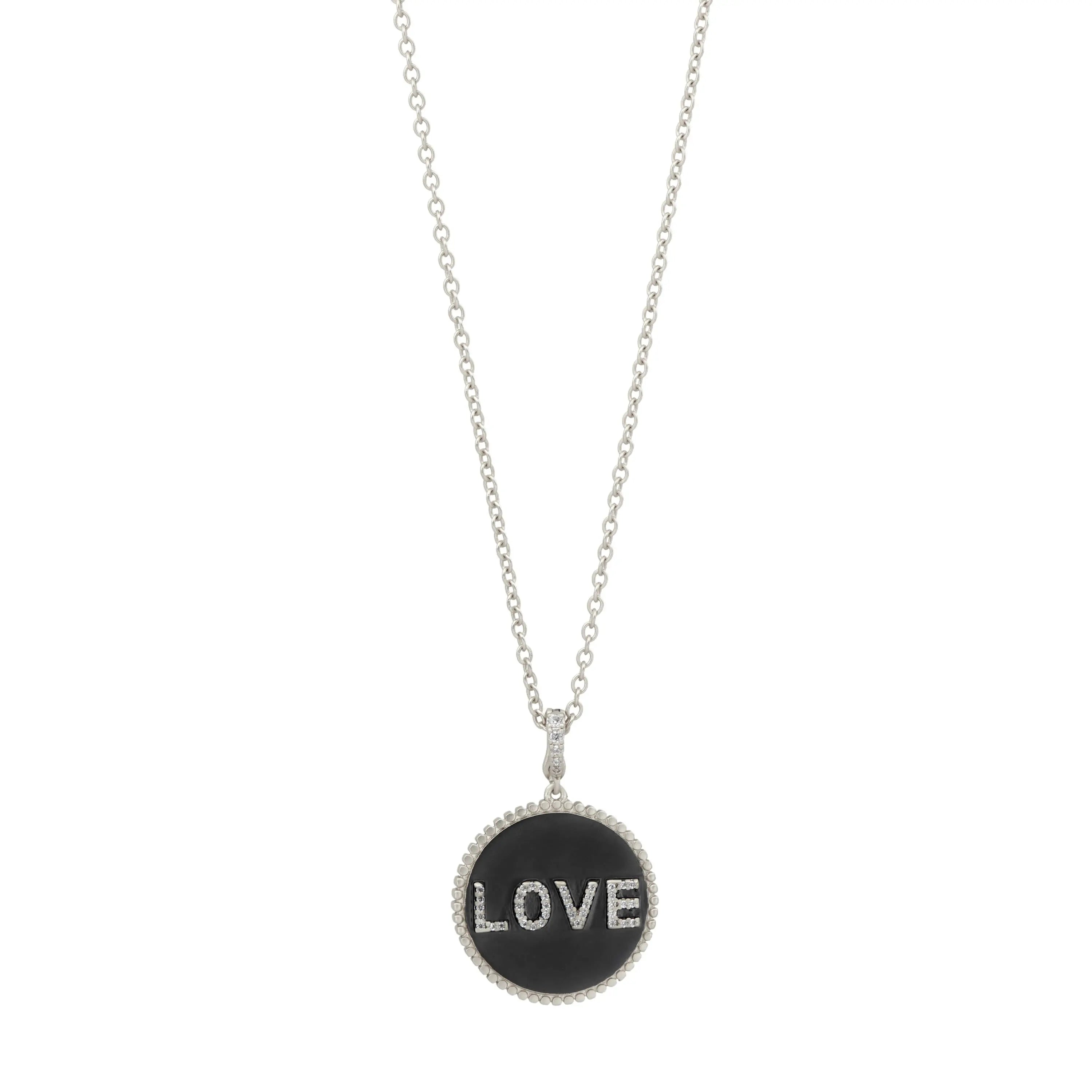 Double Sided LOVE Pendant Necklace for Women - Romantic Gift for Valentine's Day, Anniversary & Couples Jewelry - Perfect for Date Night, Wedding & Special Occasions