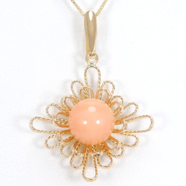18K Yellow Gold Coral Necklace for Women - Elegant Handmade Jewelry Gift for Birthday, Anniversary & Special Occasions