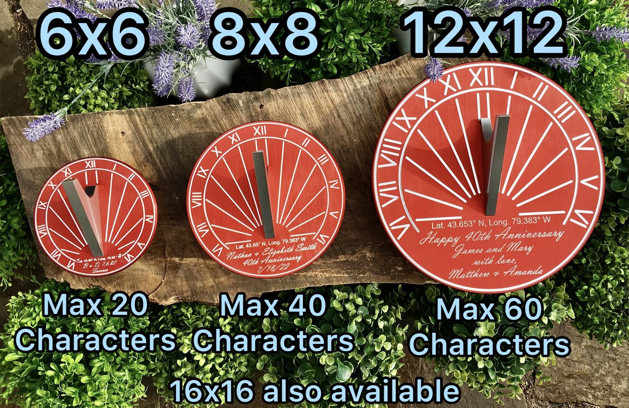40th Anniversary Gifts Apollo Sundial - Personalized Engraved & Calibrated 40th Wedding Anniversary Gift for Couples - 6 Inch Outdoor Garden Sundial - Perfect for Backyard Decor, Patio, or Romantic Gift Idea
