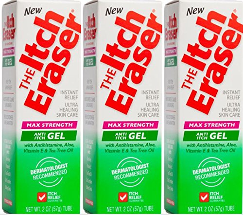 The Itch Eraser Max Strength Gel – Steroid-Free Anti-Itch Gel with Antihistamine for Fast Relief from Bug Bites, Poison Ivy, Eczema & Rashes | Dermatologist Recommended for Kids & Adults