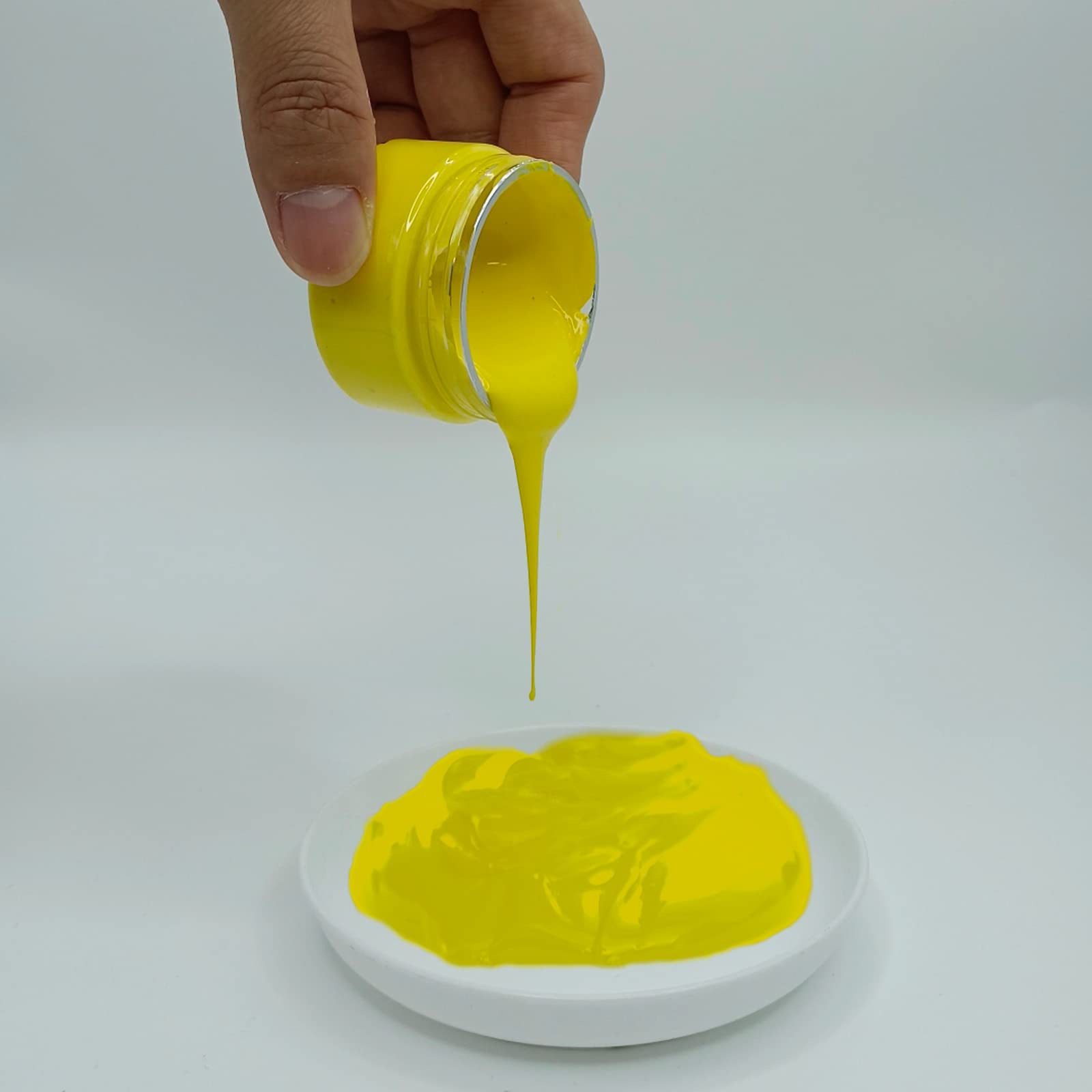 DGAGA Chalk Paste Self-Adhesive Stencils - Yellow Screen Printing Ink for Mesh Transfer - DIY Home Decor, Wood Signs, Canvas & Glass - Perfect for Chalkboard Art, Crafts & DIY Projects (Ideal for Wall Decals, Wedding Signs & Handmade Gifts)