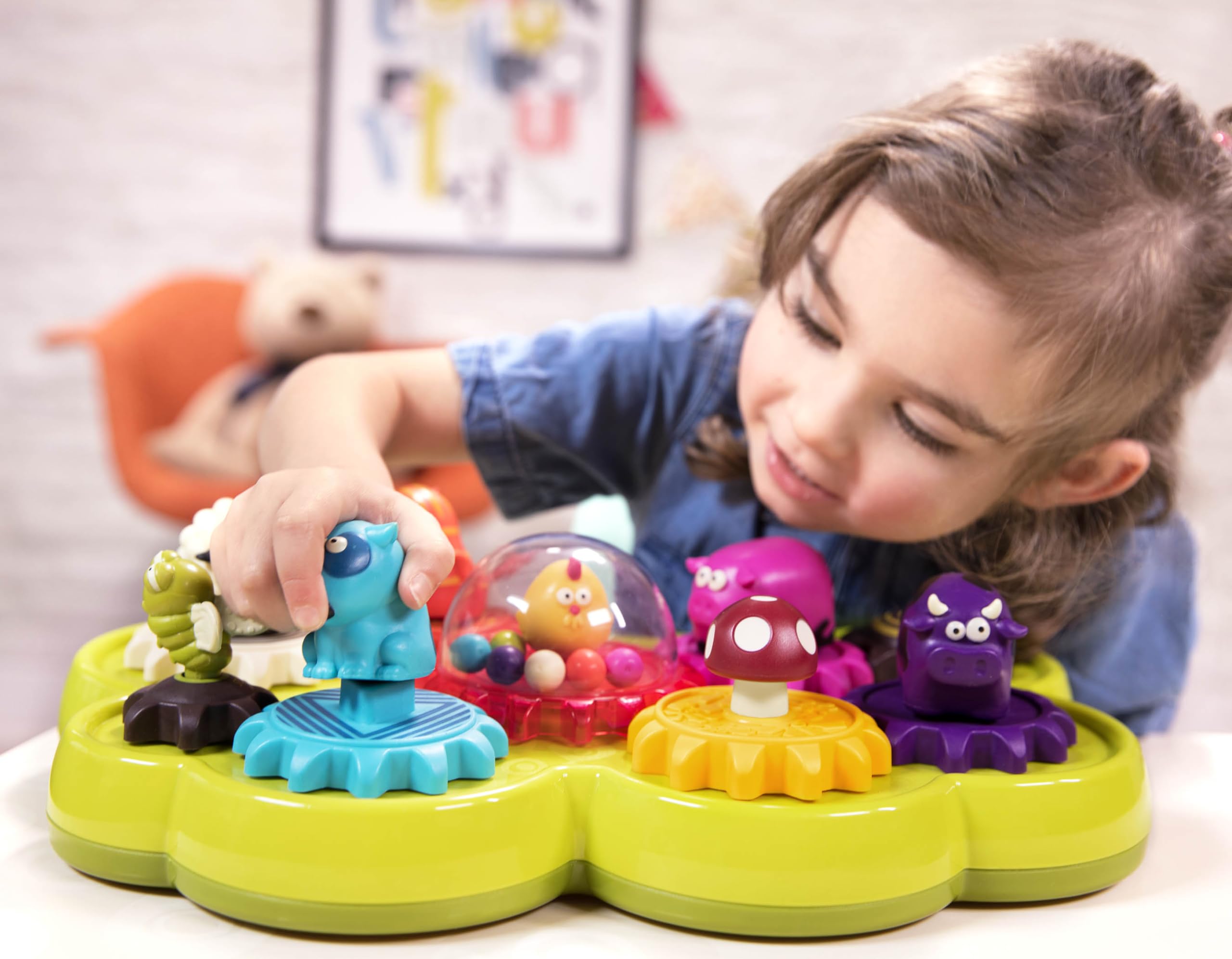 B. Toys Mooosical Gears - Interactive Musical Gear Toy with Spinning Gears & Farm Animals - Educational Sorting & Spinning Toy for Toddlers 18+ Months - STEM Learning Toy for Kids - Perfect for Playtime, Early Childhood Development & Sensory Play
