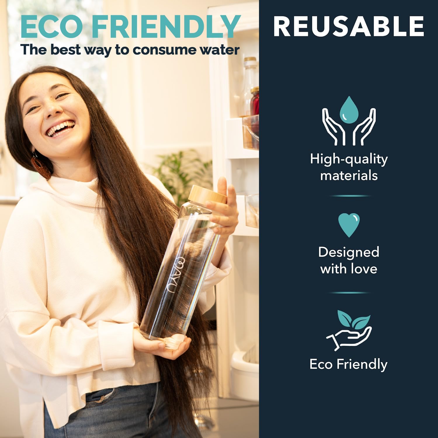 Mayu Swirl Structured Water Pitcher with 3 Premium Glass Bottles - Alkaline Water Filter System for Home & Office - Hydration Bundle for Healthy Drinking, Kitchen & Wellness Gifts