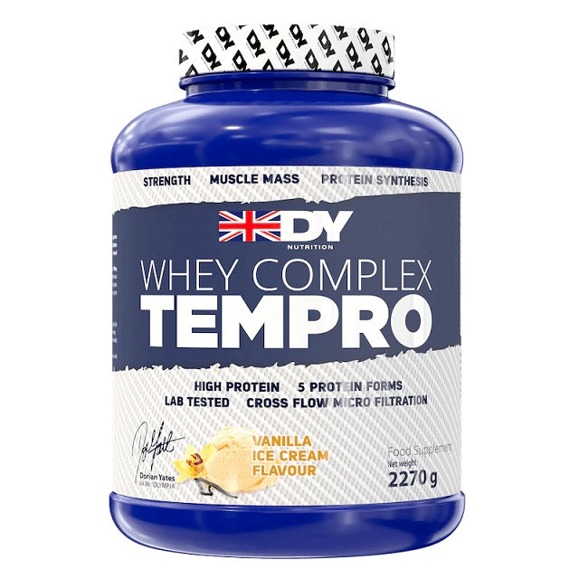 Dorian Yates Whey Complex Tempro Protein Powder - Vanilla Flavor 80oz (2270g) for Muscle Recovery & Post-Workout Nutrition | Gym Supplement for Bodybuilding & Fitness Enthusiasts
