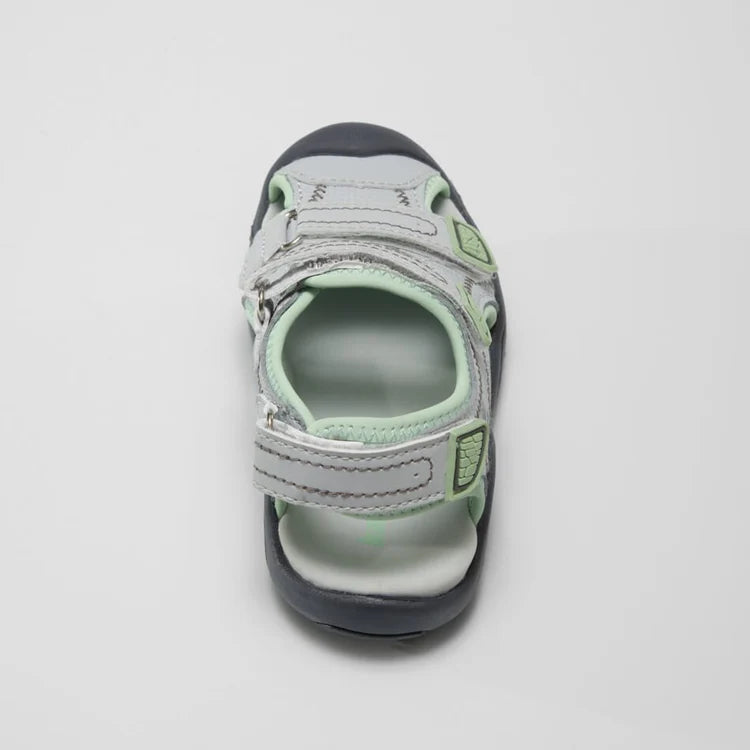 Kamik Light Grey Seaturtle2 Toddler Sandals - Waterproof Beach Shoes for Boys & Girls - Perfect for Summer Play, Poolside, and Outdoor Adventures