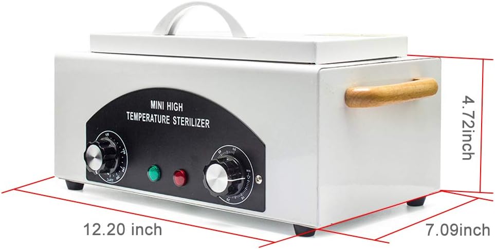 300W 1.5L Mini High Temperature Dry Heat Sterilizer Autoclave Machine - Portable Medical Equipment for Dental Tools, Tattoo Needles & Beauty Salon Instruments