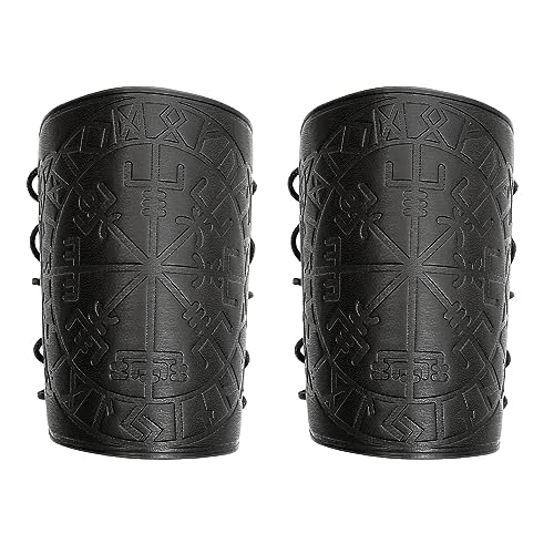 Viking Vegvisir Stave Arm Bracers-black(2pcs)