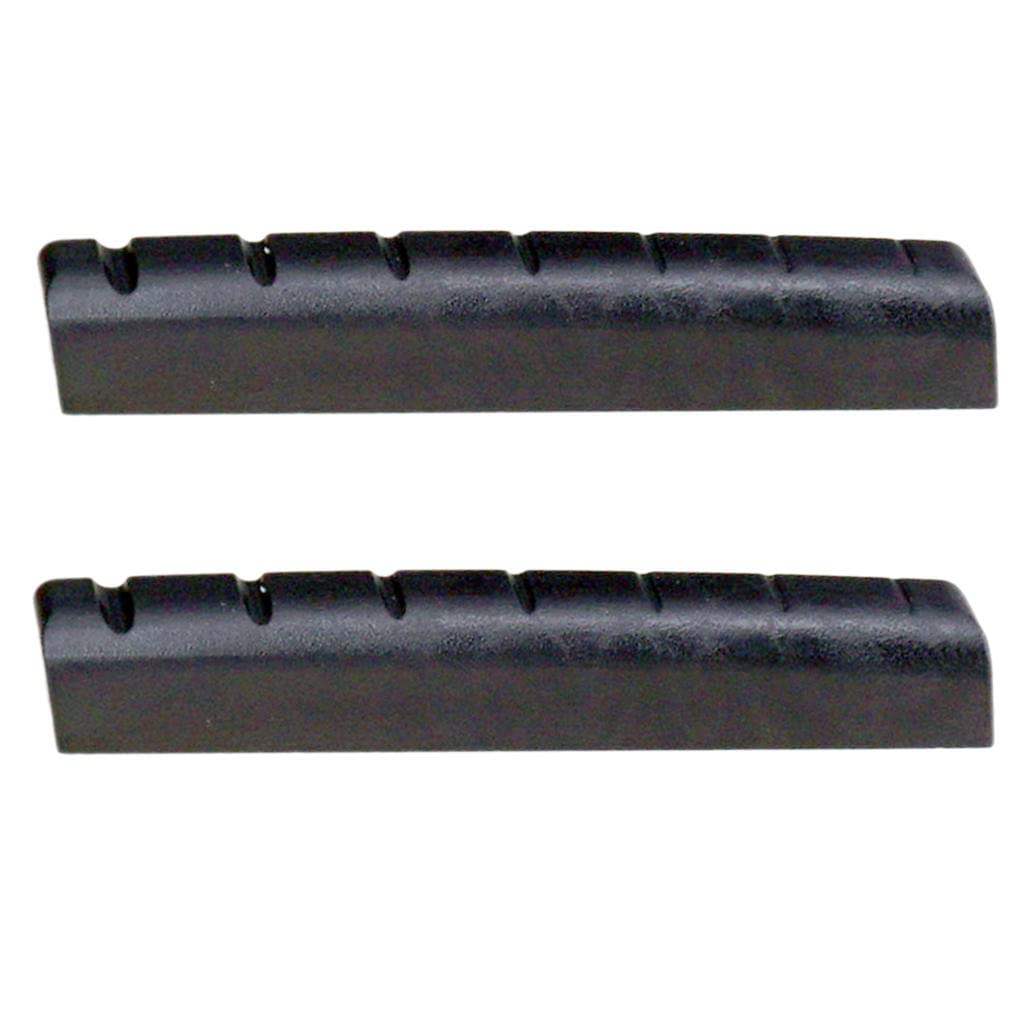 2-Piece Black Plastic Ukulele Nut for 7-String Ukuleles - Perfect for Guitar Repair & DIY Instrument Maintenance