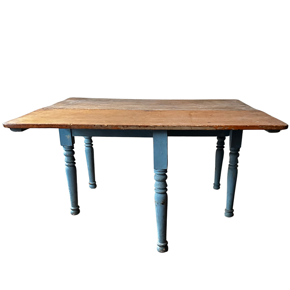 Vintage Hand-Painted Drop Leaf Table - Extendable Dining Table for Small Spaces | Perfect for Apartments, Breakfast Nooks & Cozy Kitchens