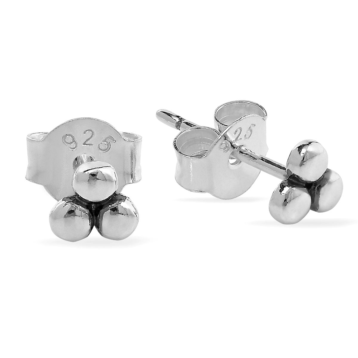 Fine Tri Ball Studs - Stainless Steel Body Jewelry for Cartilage, Nose, Ear Piercing - Perfect for Everyday Wear, Parties & Special Occasions