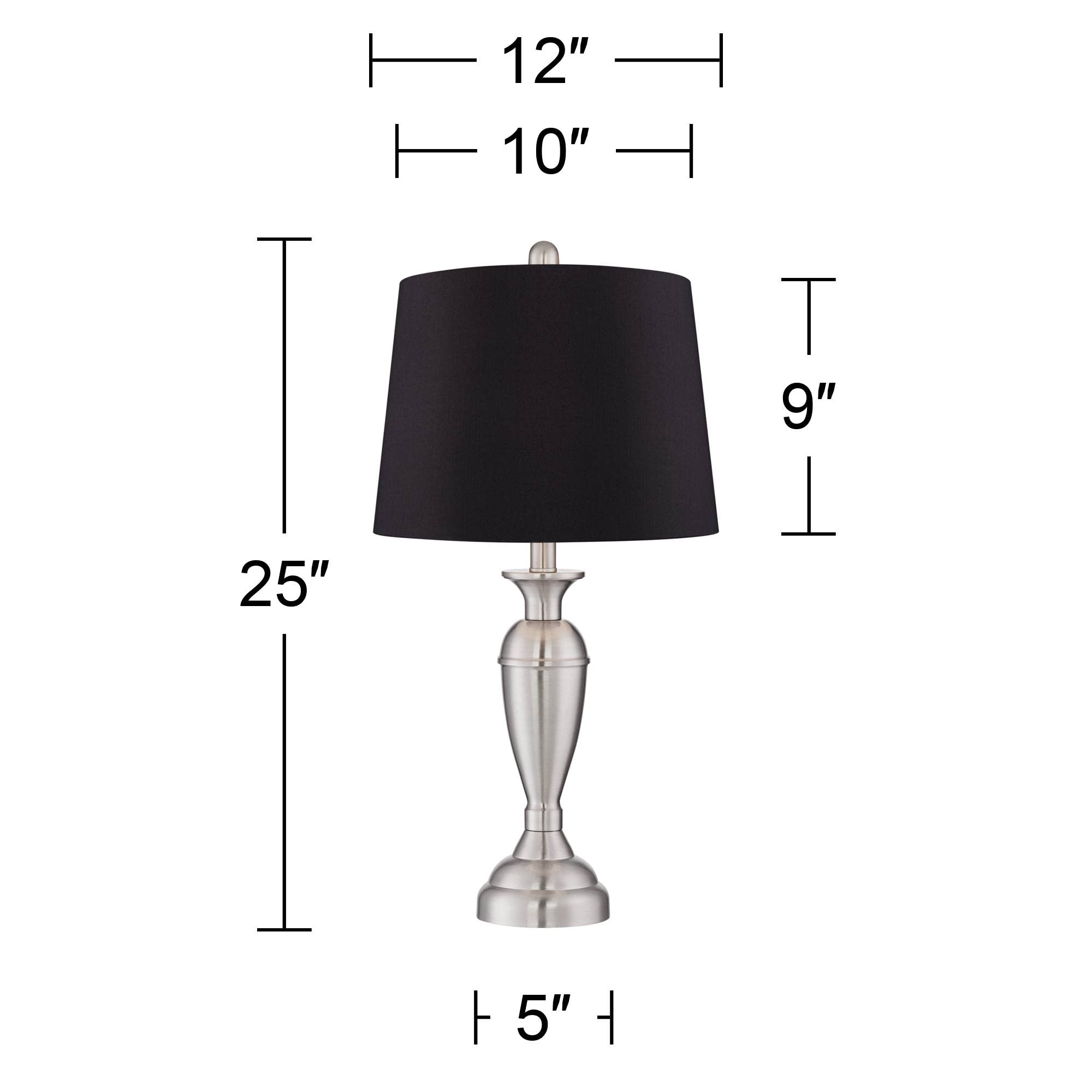 Regency Hill Blair Traditional Table Lamps - Set of 2, 25