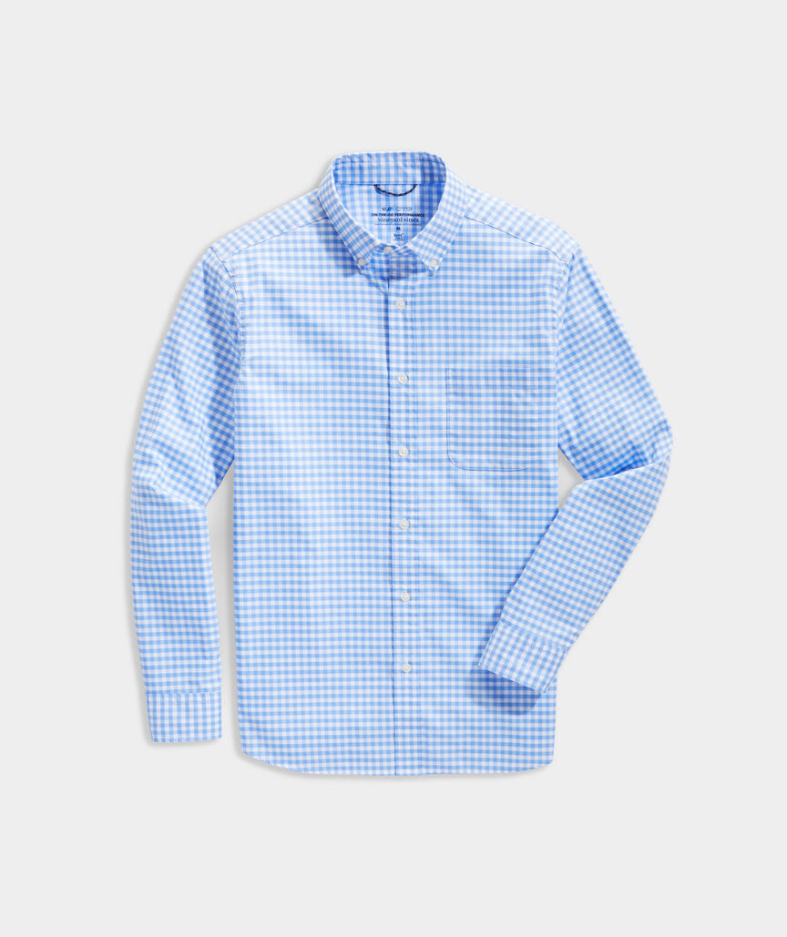 Stylish Gingham On The Go Brrr Shirt - Trendy Plaid Button-Up for Men & Women - Perfect for Outdoor Adventures, Casual Wear & Travel
