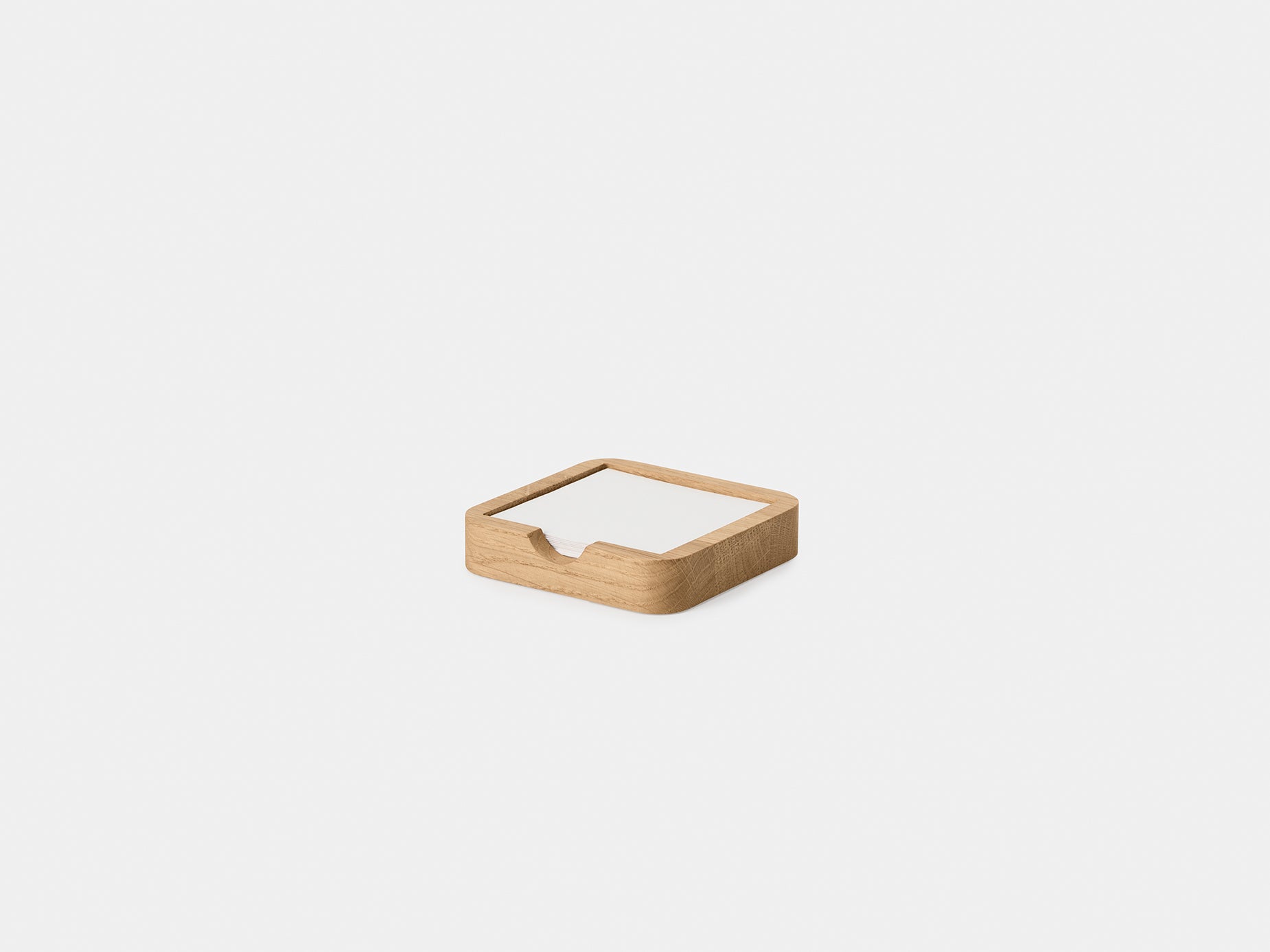 Oak Wood Sticky Notes Tray - Natural Desktop Organizer for Office & School | Perfect for Memo Pads, Pens & Small Stationery Items