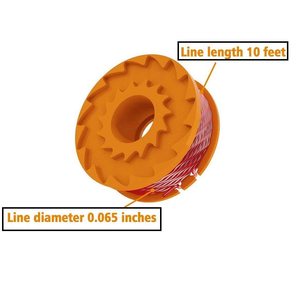 Lucky Seven 0.065-Inch Trimmer Line Refills (10 Pack) - Compatible with Worx, Edger Spool & Weed Eater String - Durable Replacement for Electric String Trimmers - Perfect for Lawn Care, Garden Edging & Yard Maintenance