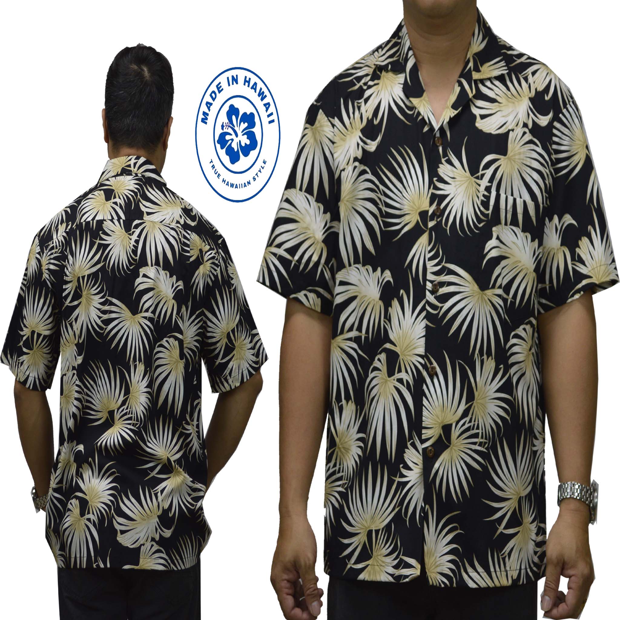 Palm Print Matching Couple Shirt and Maxi Dress Set - Romantic Beach Outfits for Couples Vacation & Summer Date Nights
