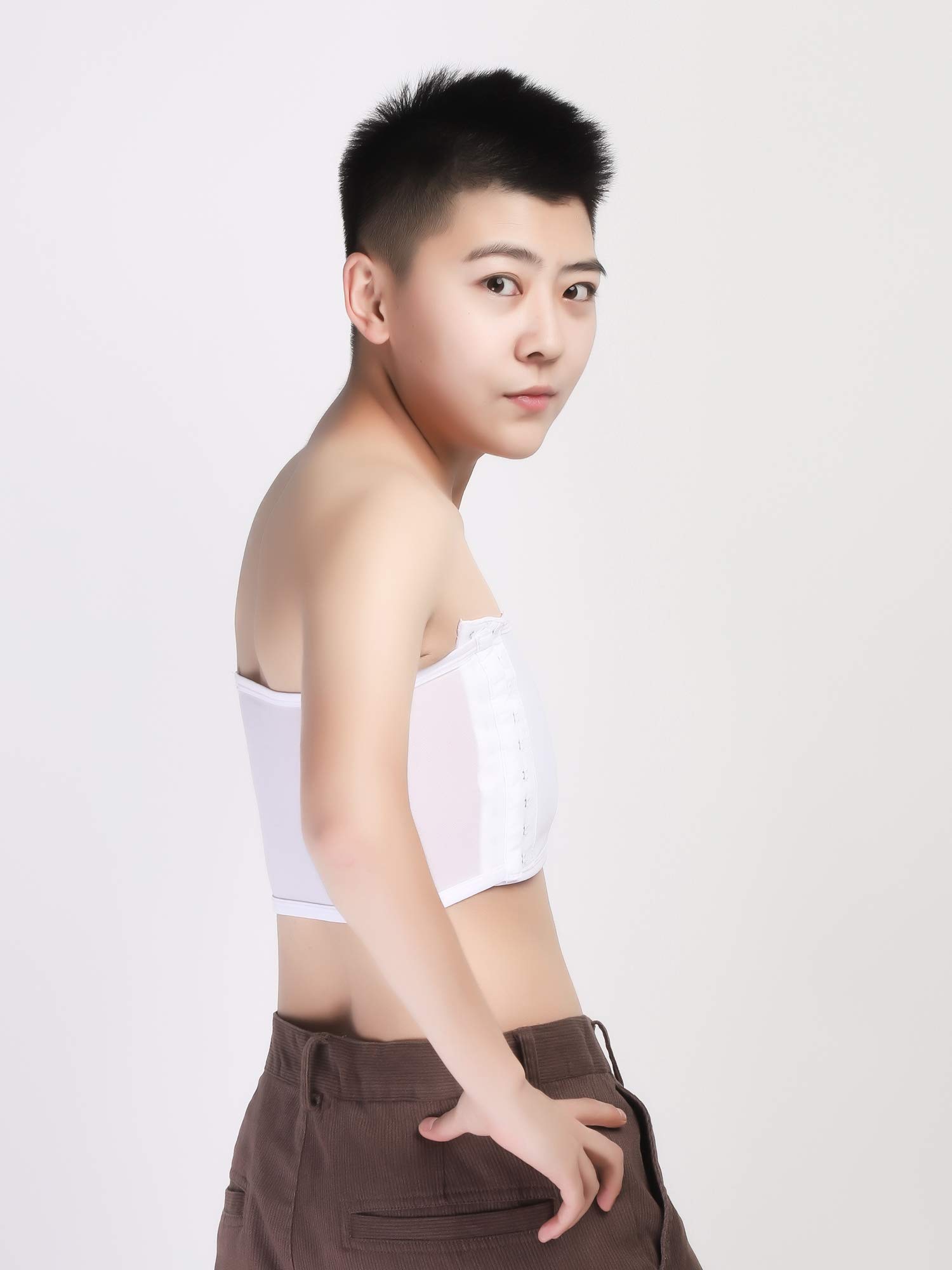 Ice Silk Strapless Chest Binder for Transgender Women - Breathable Comfort Underwear for Summer - Perfect for Lesbian Tomboy Style, Sports & Everyday Wear