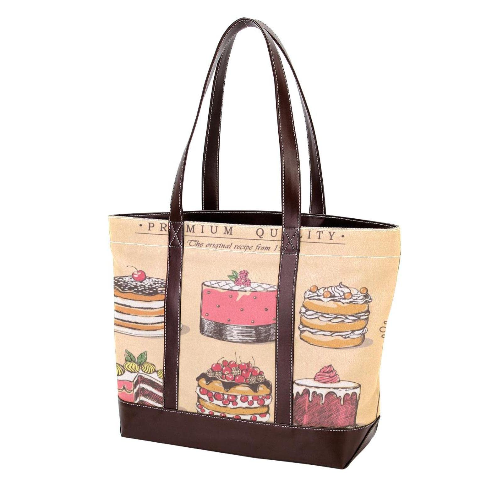 Stylish Flamingo Print Large Tote Bag - Premium Leather & Canvas Women's Handbag with Top Handle & Shoulder Strap - Perfect for Work, Travel & Beach Day