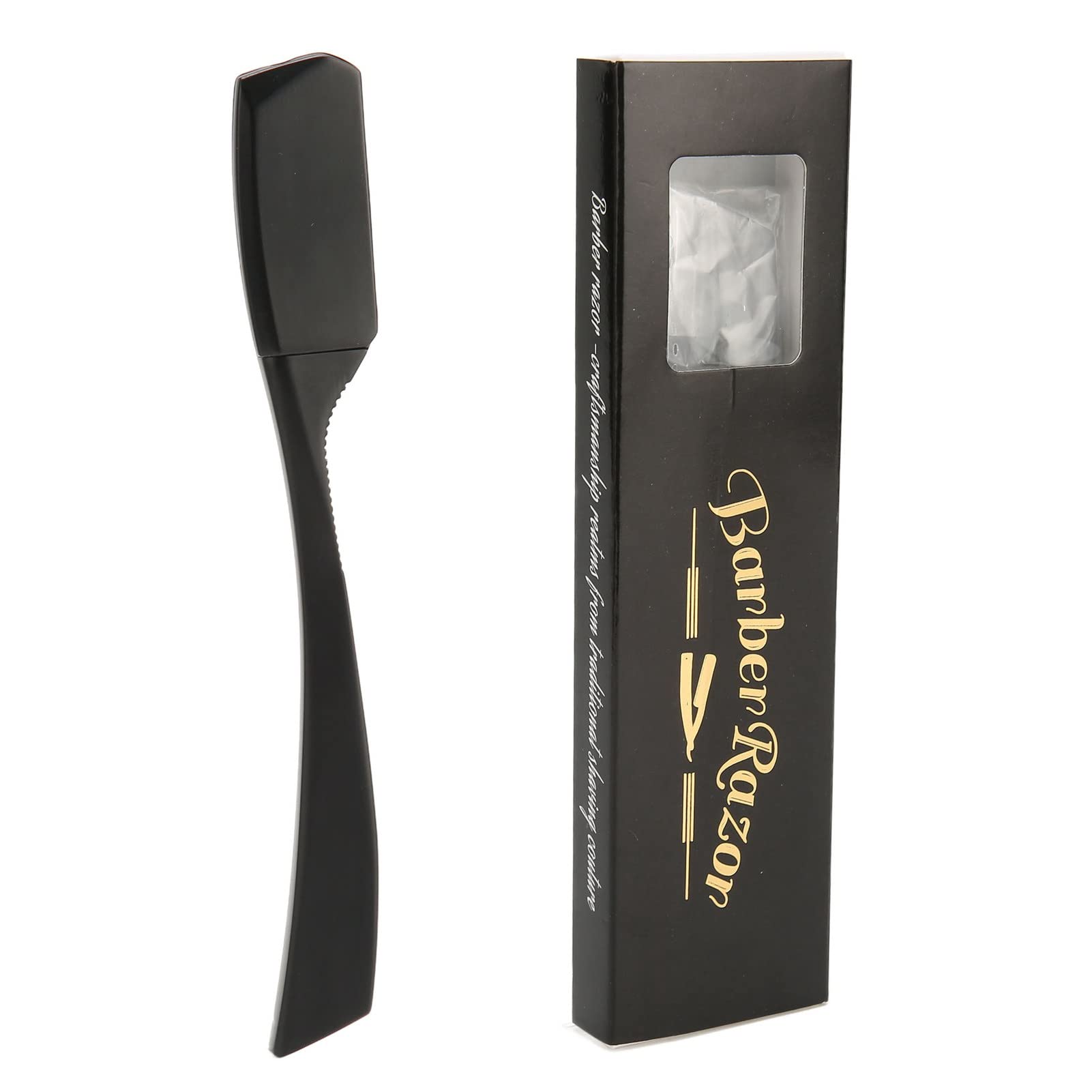 Premium Straight Edge Shaving Razor & Beard Blade Holder - Zinc Alloy Ergonomic Design for Vintage Manual Beard Knife Blades - Perfect for Barber Shops, Grooming Kits & Home Shaving Accessories