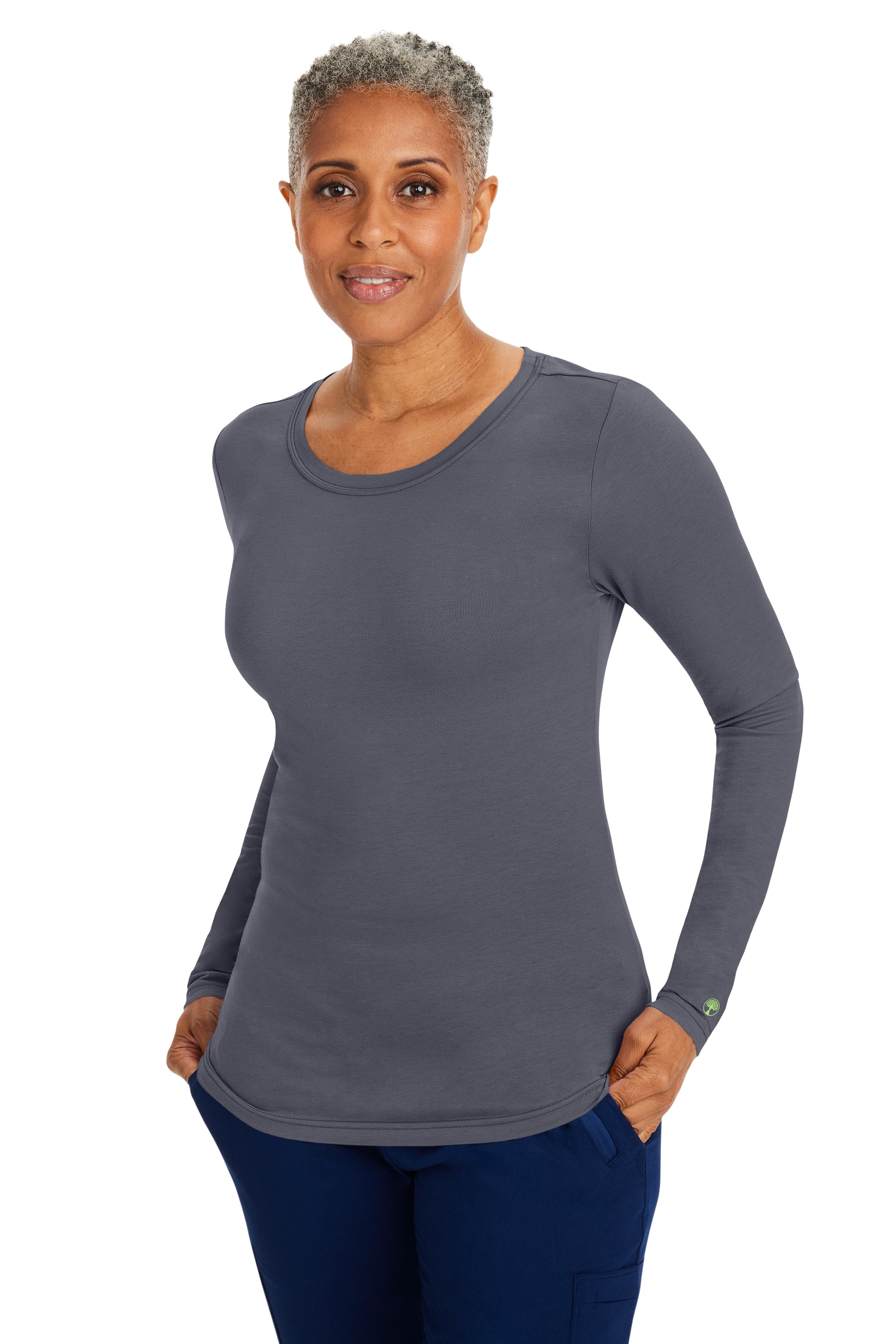 Women's Long Sleeve Basic Tee - Soft Cotton Layering Top for Everyday Wear | Perfect for Layering Under Sweaters, Dresses & Work Outfits