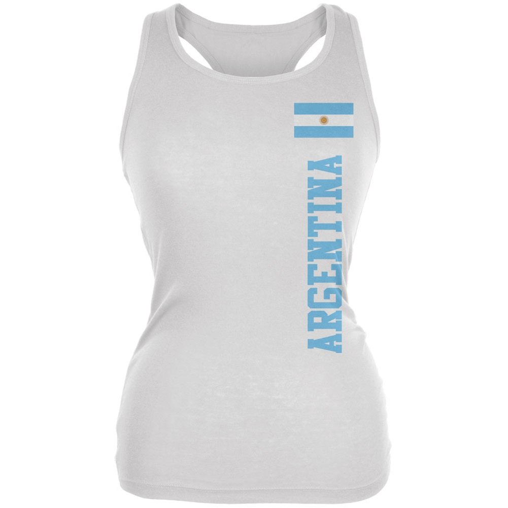 Argentina World Cup 2022 White Soft Juniors Tank Top - X-Large - Perfect for Soccer Fans, Game Day Outfits & Casual Summer Wear