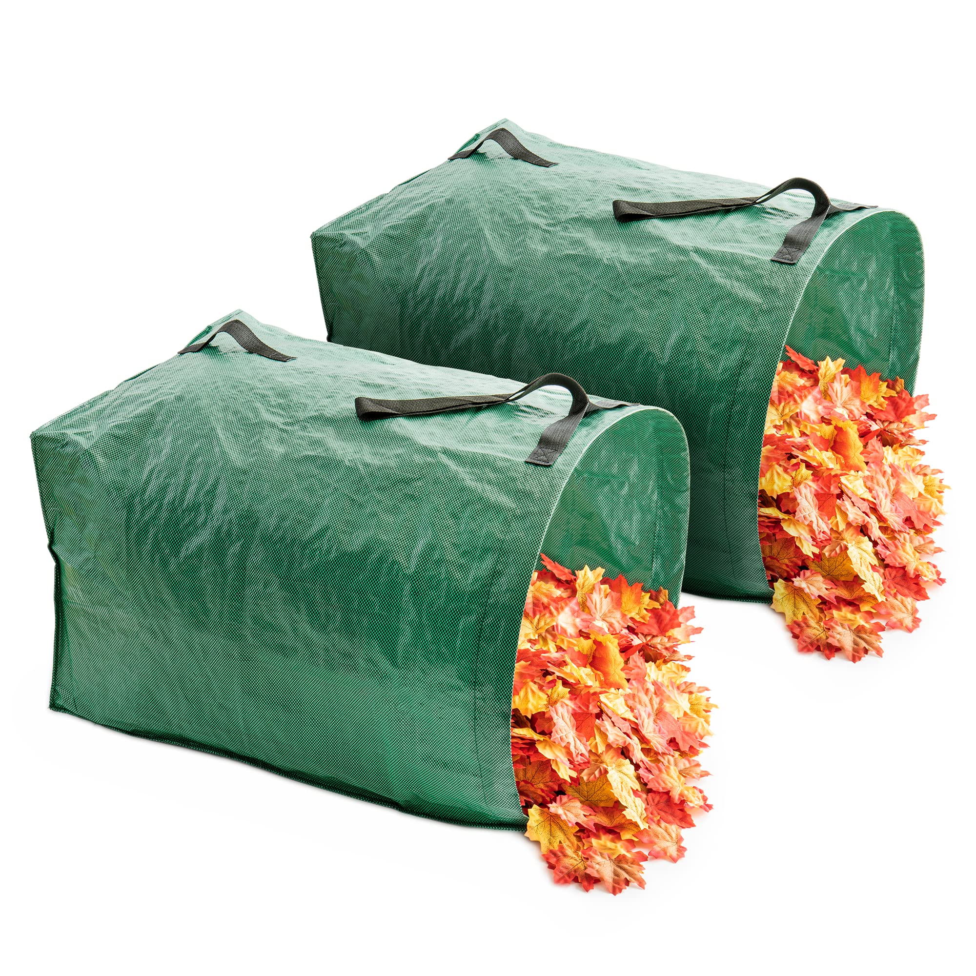 MEKKAPRO Big Gulp Leaf Bags - 2 Pack Heavy Duty 53 Gallon Yard Waste Bags with Reinforced Handles | Reusable Garden Debris Bags for Leaves, Grass Clippings & Lawn Cleanup | Perfect for Fall Yard Work, Landscaping & Home Gardening