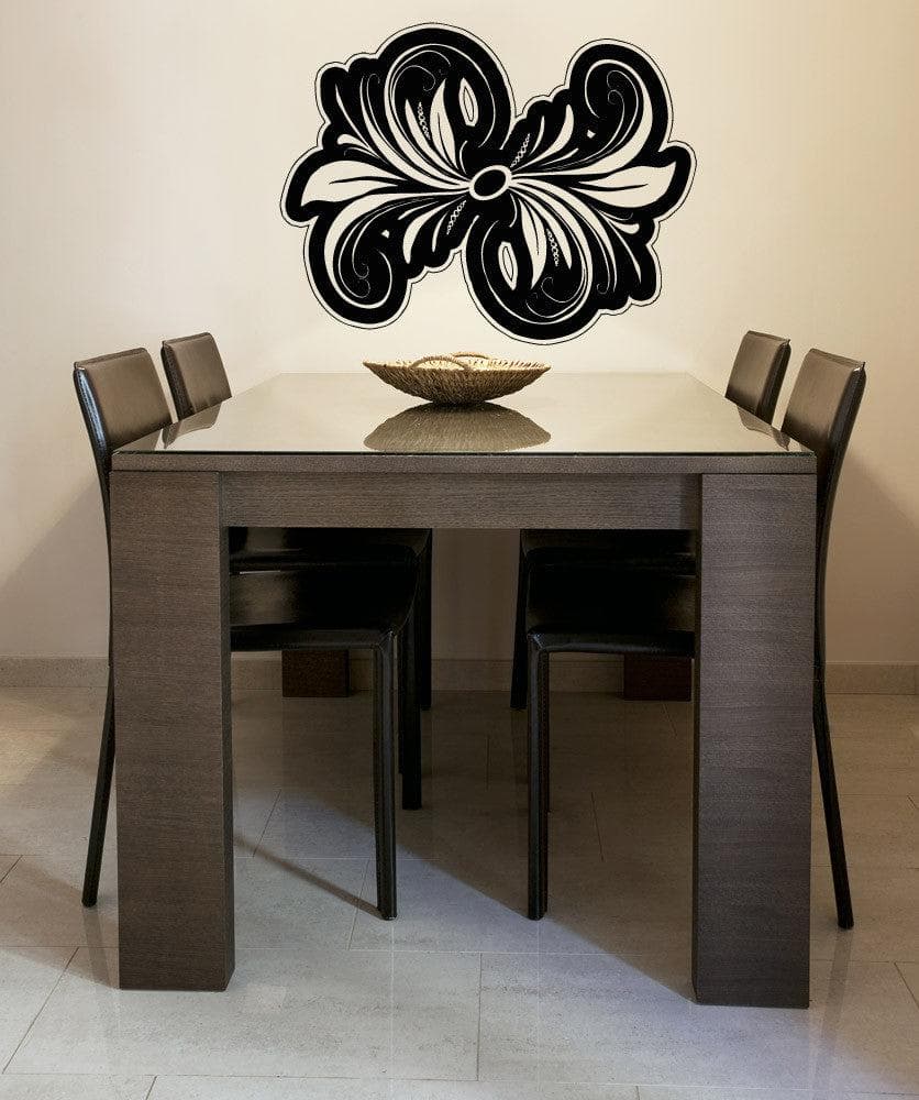 Elegant Bow Tie Leaves Vinyl Wall Decal Sticker - Peel & Stick Home Decor - Perfect for Nursery, Bedroom, Living Room & Office Decoration #OS_AA1034