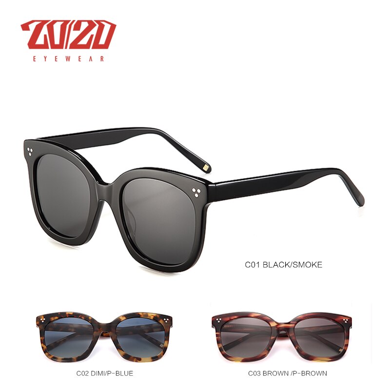 20/20 Classic Polarized Acetate Unisex Sunglasses AT8048 - UV Protection for Men & Women - Perfect for Driving, Beach & Outdoor Activities
