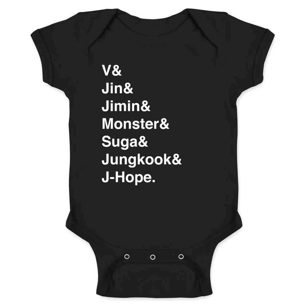Pop Threads K-Pop Group Names List Baby Bodysuit - Cute Infant Outfit for Boys & Girls | Perfect for Concerts, Birthdays & K-Pop Fan Gifts
