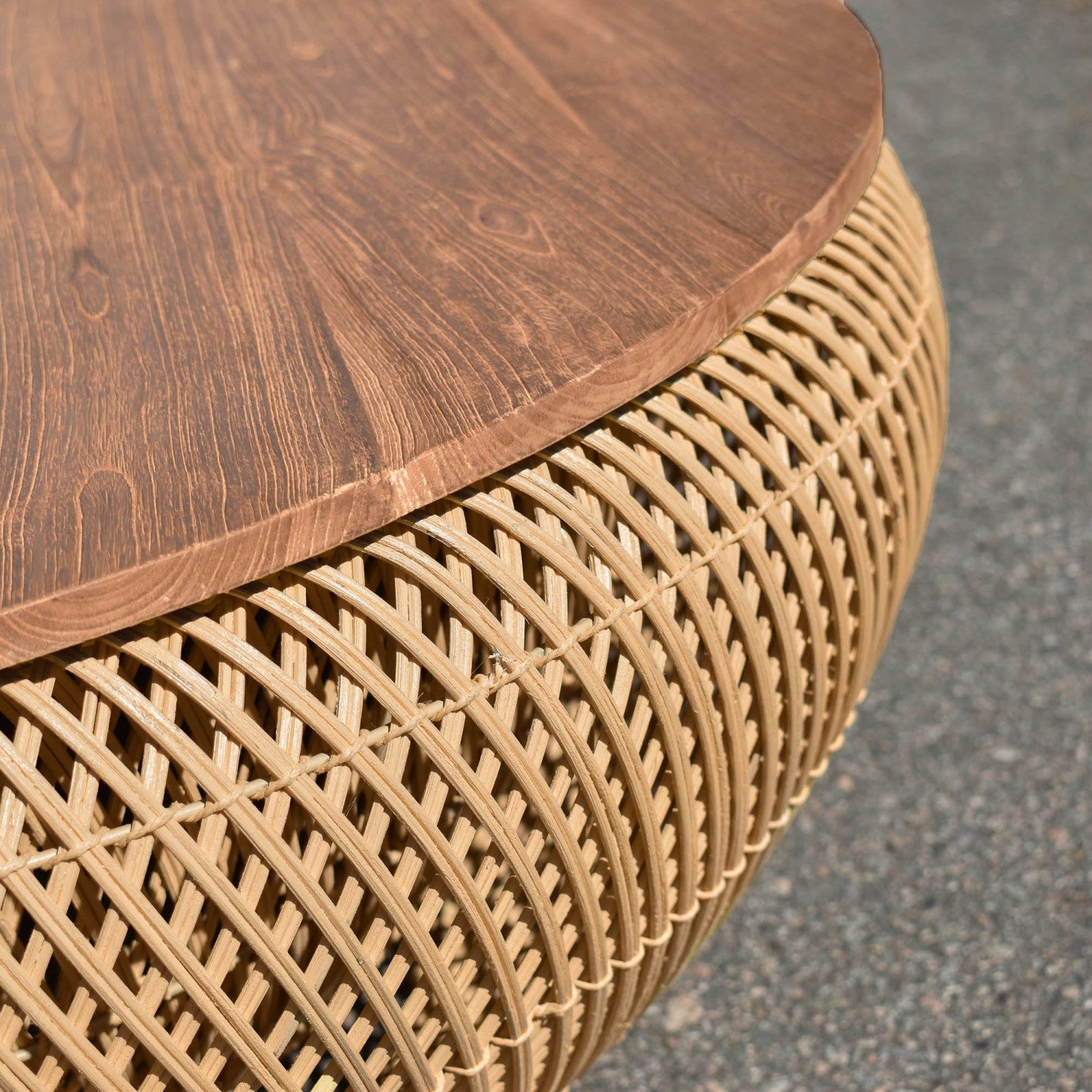 Bayan Wave Side Table - Natural Wood Nightstand for Bedroom, Living Room & Office - Stylish End Table with Wavy Design for Home Decor