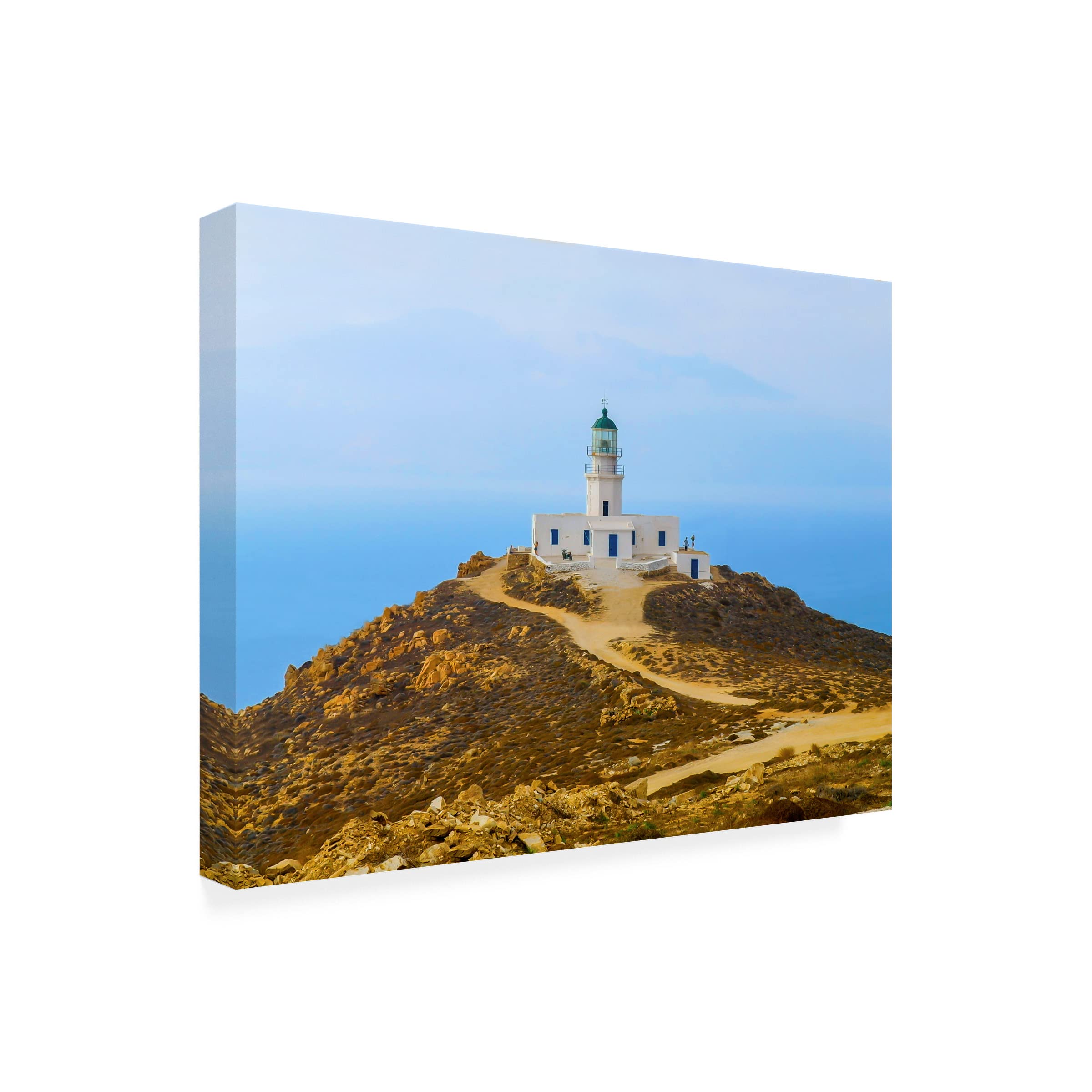 Trademark Fine Art 'Lighthouse' Canvas Wall Art by Ben Heine - Coastal Decor for Living Room, Bedroom & Office