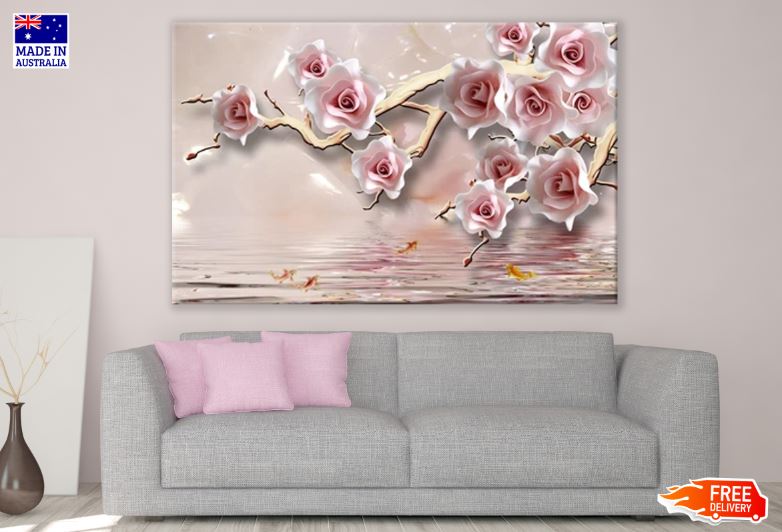 3D Illustration Flowers Print - 100% Australian Made - Perfect for Home Decor, Wall Art & Gift Ideas
