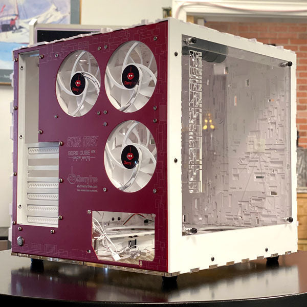 Star Trek Borg Cube ATX Snow White Edition - Premium Tower PC Case for Gaming & Workstations | Fast Shipping | Perfect for Sci-Fi Fans & Custom PC Builds