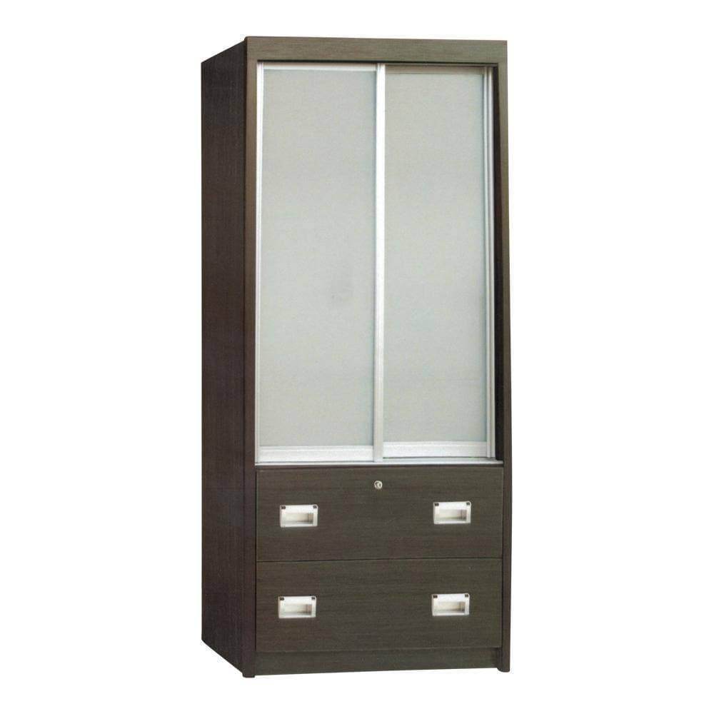 Premium Walnut Wood Mandolin Sliding Wardrobe Closet - Perfect for Bedroom, Hallway, and Apartment Storage Organization