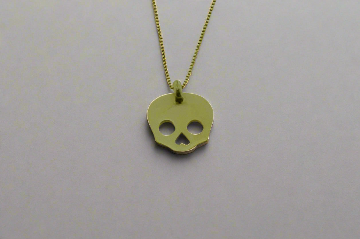 Little Skull Necklace - Gold Plated Gothic Jewelry for Women & Men - Perfect for Halloween, Parties & Everyday Fashion