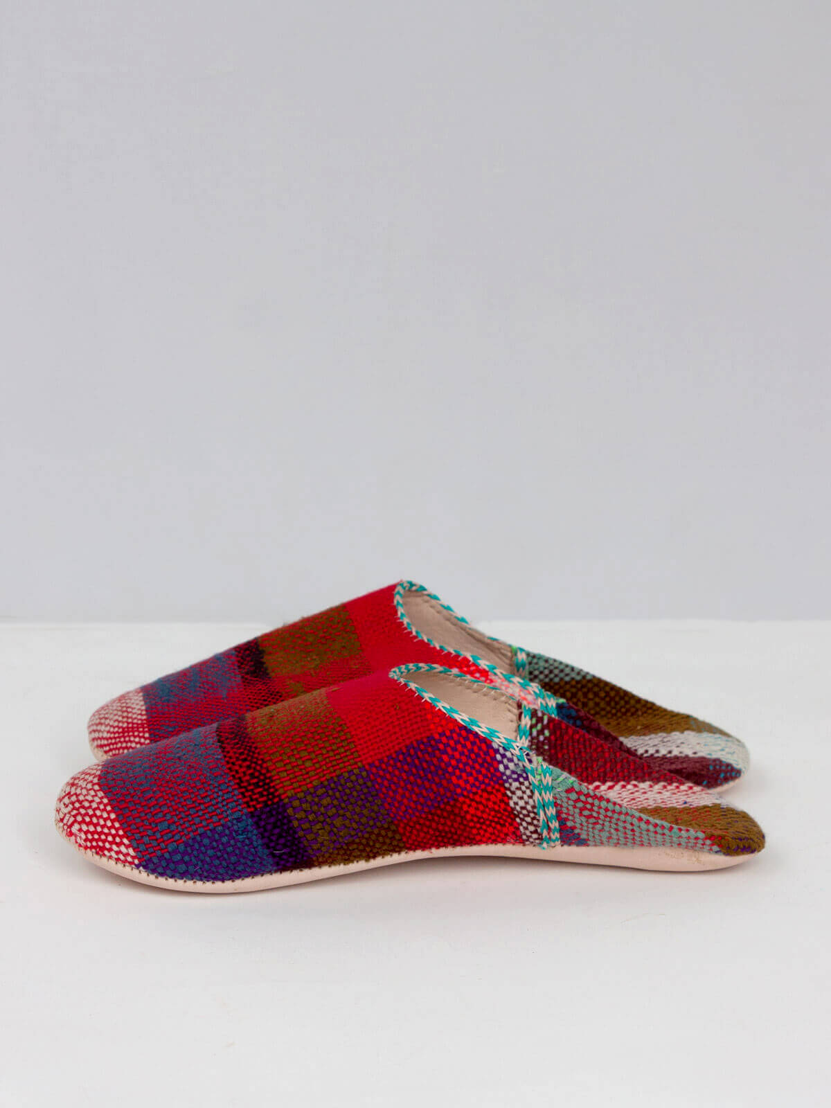 Authentic Moroccan Boujad Basic Babouche Slippers - Handwoven Comfortable House Shoes for Men & Women | Perfect for Home, Lounge & Cultural Fashion