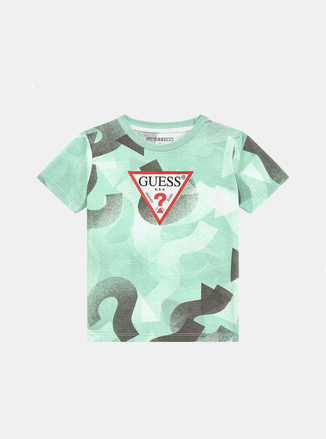 Green Multi Short Sleeve T-Shirt for Boys & Girls (2-7 Years) - Comfortable Cotton Kids Tee for Playtime, School & Everyday Wear