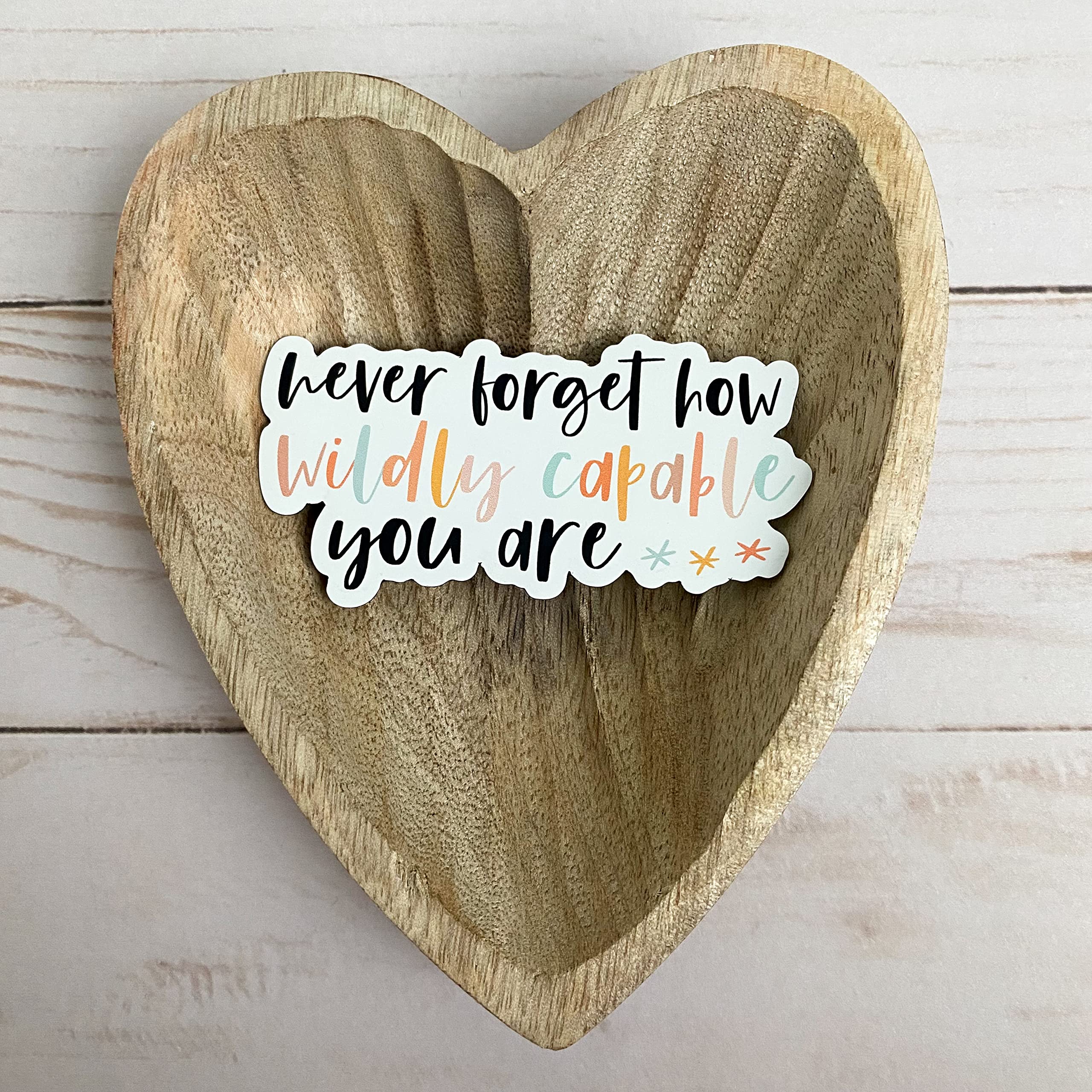 Cute Fridge Magnets with Inspirational Quotes - Never Forget How Wildly Capable You Are | Motivational Locker & Refrigerator Magnets for Home, Office & Gifts | Be Nice